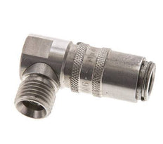 RVS DN 6 Tempereerkoppeling Snelkoppeling M14x1.5 Buitendraad 90-deg