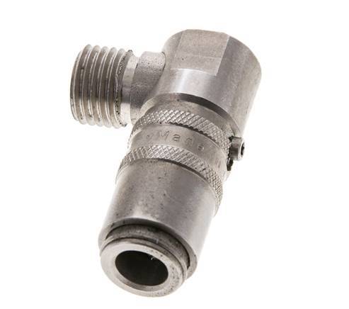 RVS DN 6 Tempereerkoppeling Snelkoppeling M14x1.5 Buitendraad 90-deg