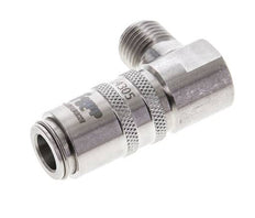 RVS DN 6 Tempereerkoppeling Snelkoppeling G 1/4 inch Buitendraad 90-deg