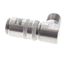 RVS DN 6 Tempereerkoppeling Snelkoppeling G 1/4 inch Buitendraad 90-deg