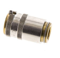 Messing DN 6 Tempereerkoppeling Snelkoppeling D9 mm Loskoppelbeveiliging