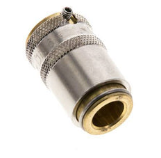 Messing DN 6 Tempereerkoppeling Snelkoppeling D9 mm Loskoppelbeveiliging