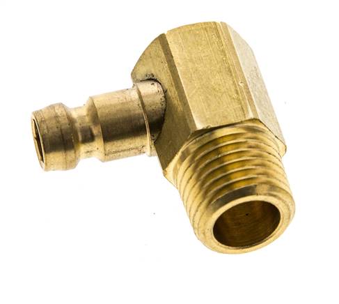 Messing DN 6 Tempereerkoppeling Insteeknippel M14x1.5 Buitendraad(conisch) 90-deg