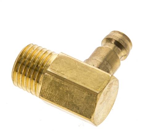 Messing DN 6 Tempereerkoppeling Insteeknippel M14x1.5 Buitendraad(conisch) 90-deg