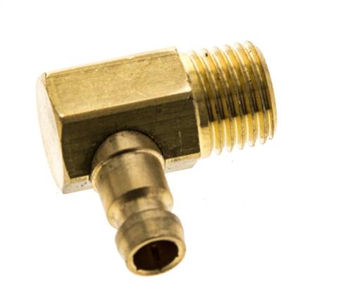 Messing DN 6 Tempereerkoppeling Insteeknippel M14x1.5 Buitendraad(conisch) 90-deg
