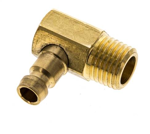Messing DN 6 Tempereerkoppeling Insteeknippel M14x1.5 Buitendraad(conisch) 90-deg