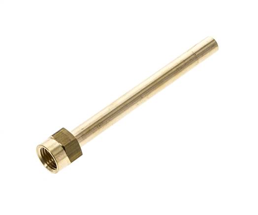 M14x1.5 Messing buis 120 mm lang met binnendraad