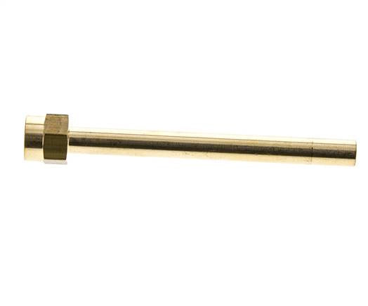 M14x1.5 Messing buis 120 mm lang met binnendraad