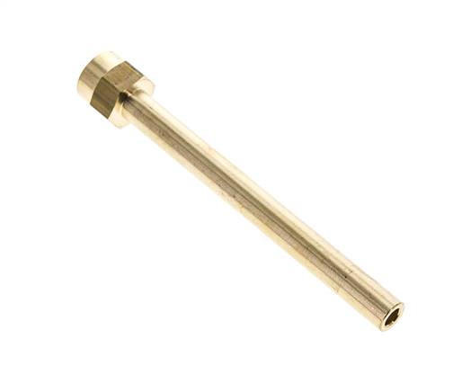 M14x1.5 Messing buis 120 mm lang met binnendraad