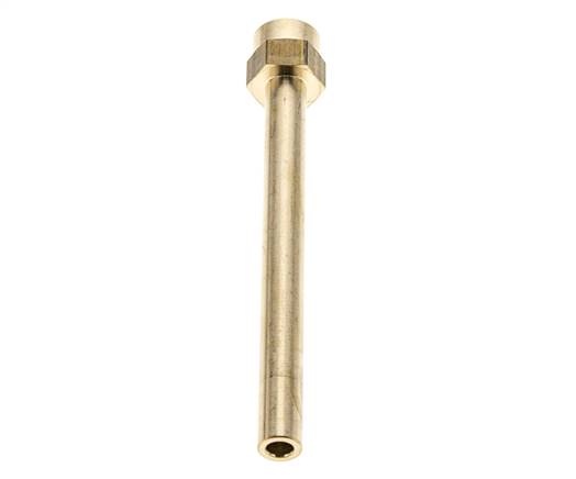 M14x1.5 Messing buis 120 mm lang met binnendraad