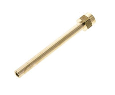 M14x1.5 Messing buis 120 mm lang met binnendraad