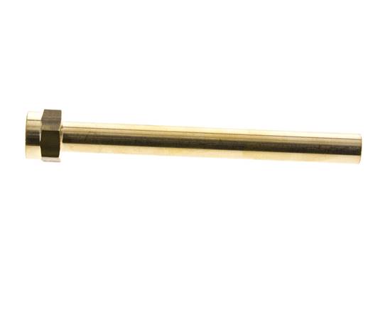 M16x1.5 Messing buis 150 mm lang met binnendraad