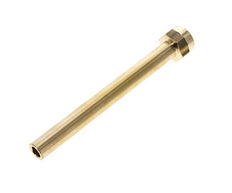 M16x1.5 Messing buis 150 mm lang met binnendraad