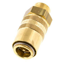Brass DN 9 Mold Coupling Socket M16x1.5 Male Threads Double Shut-Off