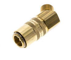 Messing DN 9 Tempereerkoppeling Snelkoppeling M16x1.5 Buitendraad Dubbele afsluiting 45-deg