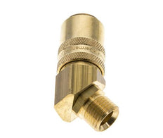 Messing DN 9 Tempereerkoppeling Snelkoppeling M16x1.5 Buitendraad Dubbele afsluiting 45-deg