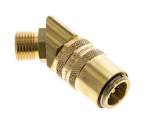 Messing DN 9 Tempereerkoppeling Snelkoppeling M16x1.5 Buitendraad Dubbele afsluiting 45-deg