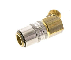 Messing DN 9 Tempereerkoppeling Snelkoppeling G 3/8 inch Buitendraad 45-deg