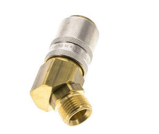 Messing DN 9 Tempereerkoppeling Snelkoppeling G 3/8 inch Buitendraad 45-deg
