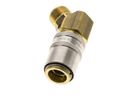 Messing DN 9 Tempereerkoppeling Snelkoppeling G 3/8 inch Buitendraad 45-deg