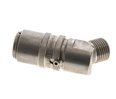 RVS DN 9 Tempereerkoppeling Snelkoppeling M16x1.5 Buitendraad 45-deg
