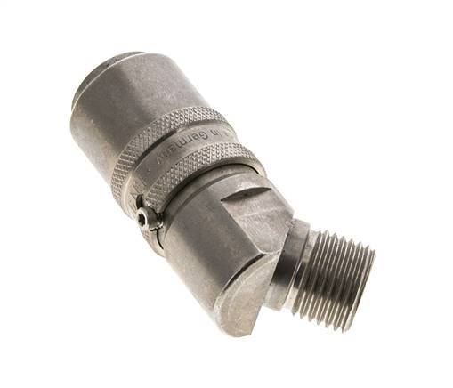 RVS DN 9 Tempereerkoppeling Snelkoppeling M16x1.5 Buitendraad 45-deg
