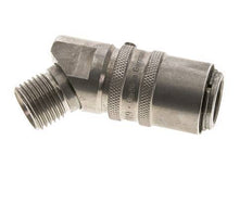 RVS DN 9 Tempereerkoppeling Snelkoppeling M16x1.5 Buitendraad 45-deg