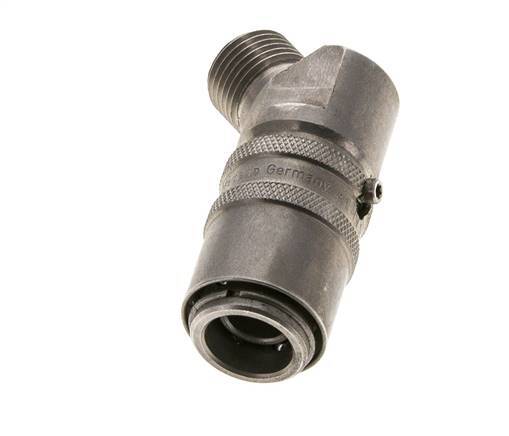 RVS DN 9 Tempereerkoppeling Snelkoppeling M16x1.5 Buitendraad 45-deg