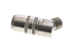 RVS DN 9 Tempereerkoppeling Snelkoppeling G 3/8 inch Buitendraad 45-deg