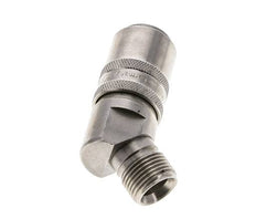RVS DN 9 Tempereerkoppeling Snelkoppeling G 3/8 inch Buitendraad 45-deg