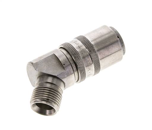 RVS DN 9 Tempereerkoppeling Snelkoppeling G 3/8 inch Buitendraad 45-deg
