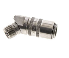 RVS DN 9 Tempereerkoppeling Snelkoppeling G 3/8 inch Buitendraad 45-deg