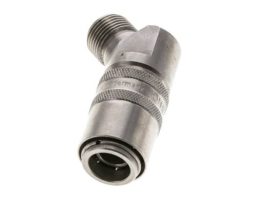 RVS DN 9 Tempereerkoppeling Snelkoppeling G 3/8 inch Buitendraad 45-deg