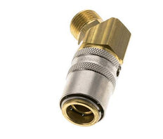 Messing DN 9 Tempereerkoppeling Snelkoppeling G 3/8 inch Buitendraad Loskoppelbeveiliging 45-deg