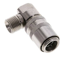 RVS DN 9 Tempereerkoppeling Snelkoppeling M16x1.5 Buitendraad 90-deg