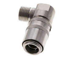 RVS DN 9 Tempereerkoppeling Snelkoppeling M16x1.5 Buitendraad 90-deg