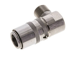 RVS DN 9 Tempereerkoppeling Snelkoppeling M16x1.5 Buitendraad 90-deg