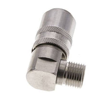 RVS DN 9 Tempereerkoppeling Snelkoppeling M16x1.5 Buitendraad 90-deg