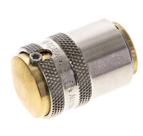 Messing DN 9 Tempereerkoppeling Snelkoppeling D13 mm Loskoppelbeveiliging