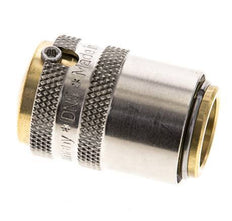 Messing DN 9 Tempereerkoppeling Snelkoppeling D13 mm Loskoppelbeveiliging