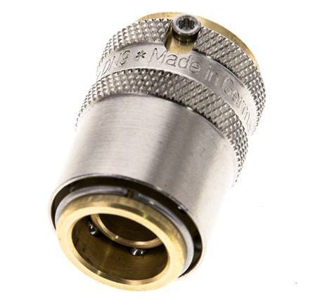 Messing DN 9 Tempereerkoppeling Snelkoppeling D13 mm Loskoppelbeveiliging