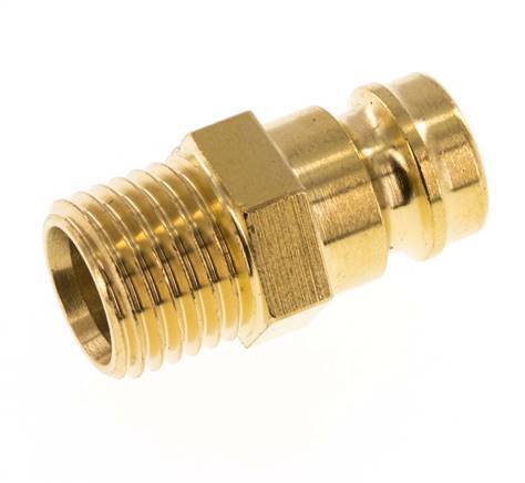 Messing DN 9 Tempereerkoppeling Insteeknippel M14x1.5 Buitendraad Dubbele afsluiting