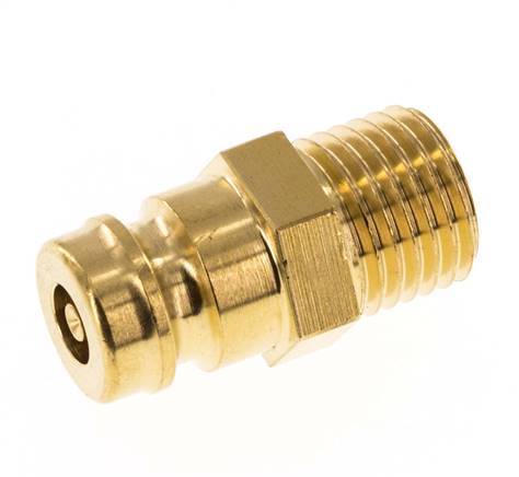Messing DN 9 Tempereerkoppeling Insteeknippel M14x1.5 Buitendraad Dubbele afsluiting
