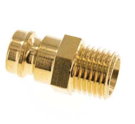 Messing DN 9 Tempereerkoppeling Insteeknippel M14x1.5 Buitendraad Dubbele afsluiting