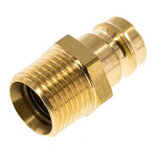 Messing DN 9 Tempereerkoppeling Insteeknippel M16x1.5 Buitendraad Dubbele afsluiting