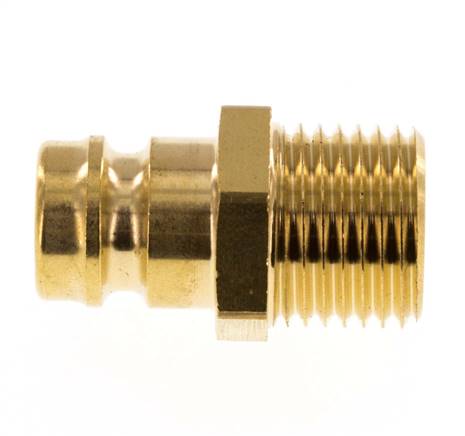 Messing DN 9 Tempereerkoppeling Insteeknippel M16x1.5 Buitendraad Dubbele afsluiting