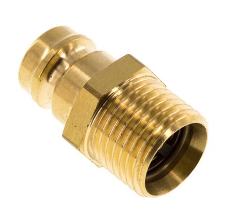Messing DN 9 Tempereerkoppeling Insteeknippel M16x1.5 Buitendraad Dubbele afsluiting
