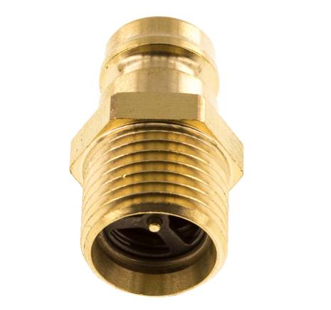 Messing DN 9 Tempereerkoppeling Insteeknippel M16x1.5 Buitendraad Dubbele afsluiting