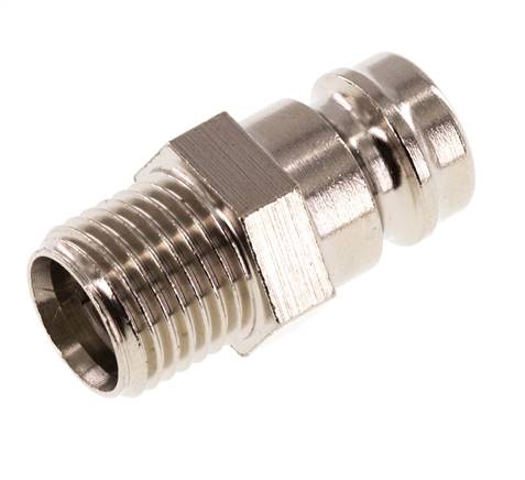 Messing DN 9 Tempereerkoppeling Insteeknippel G 1/4 inch Buitendraad Dubbele afsluiting