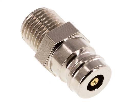 Messing DN 9 Tempereerkoppeling Insteeknippel G 1/4 inch Buitendraad Dubbele afsluiting
